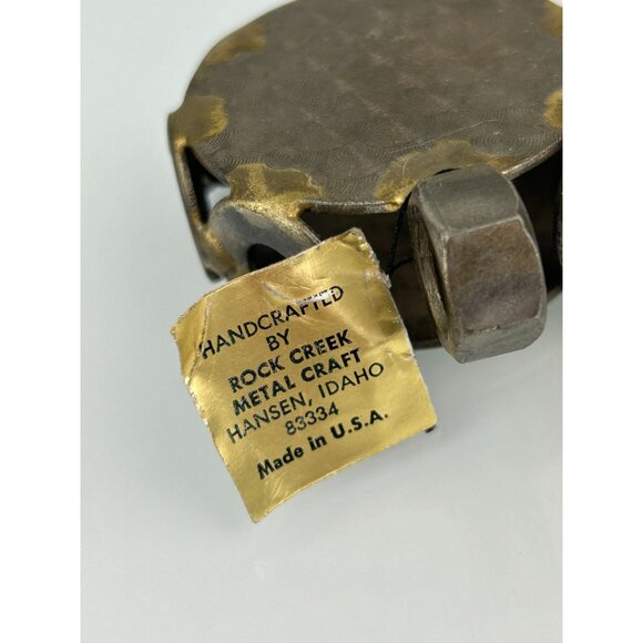 Nuts Bolts Rock Creek Metal Craft Turtles Set of 2 Gift Unique Brutalist - Picture 4 of 16